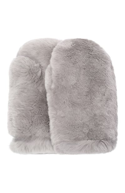 Меховые варежки из кролика YVES SALOMON ENFANT, арт. 26WEA302XXREXX