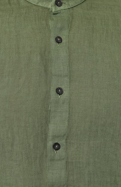 Льняная рубашка 120% LINO хаки цвета по цене 25600 руб., арт. 31ALIM1159/0000115/S00, фото 5 Льняная рубашка 120% LINO, арт. 31ALIM1159/0000115/S00, фото 5