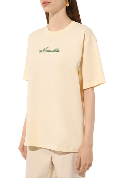 Хлопковая футболка NANUSHKA, арт. NU24SSTP05571, фото 3