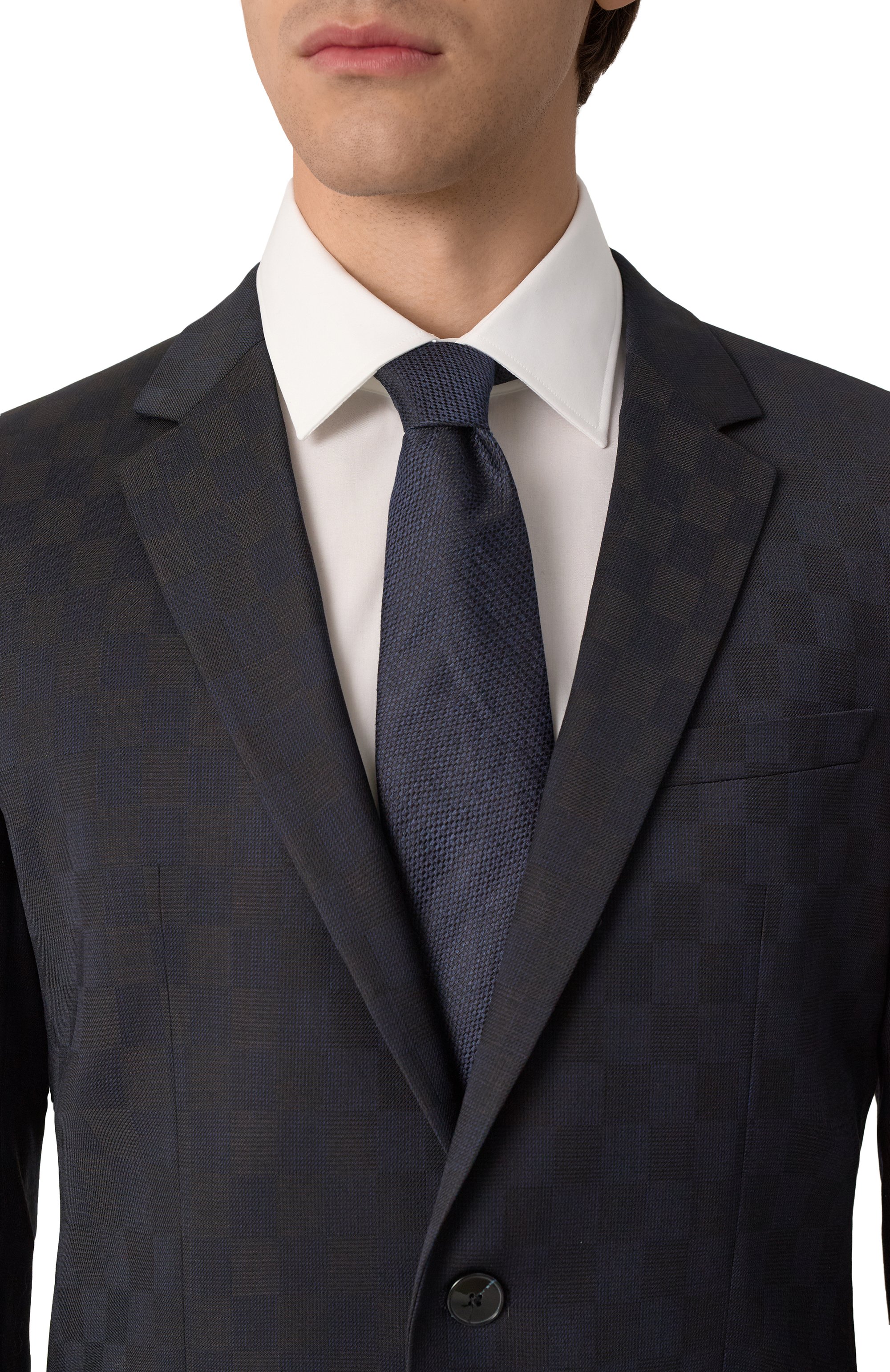 Галстук из шелка и льна CANALI, арт. 18/HJ04291, фото 2