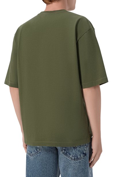 Хлопковая футболка DSQUARED2 хаки цвета по цене 27850 руб., арт. S74GD1525/D20106, фото 4 Хлопковая футболка DSQUARED2, арт. S74GD1525/D20106, фото 4