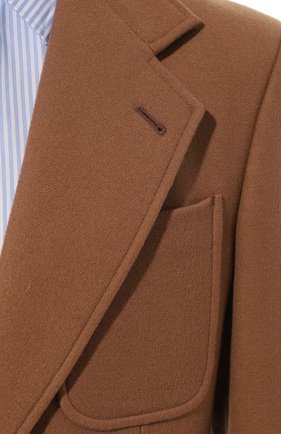 Шерстяной пиджак GUCCI коричневого цвета по цене 331200 руб., арт. 635942 ZAA2U, фото 5 Шерстяной пиджак GUCCI, арт. 635942 ZAA2U, фото 5