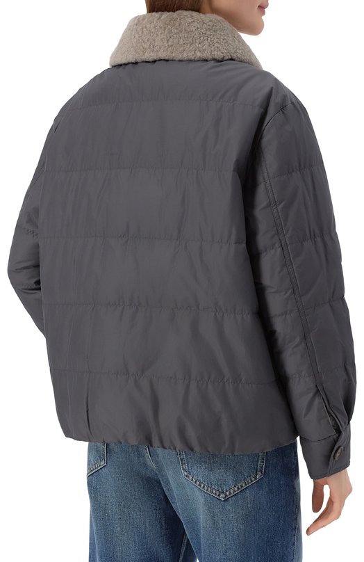 Пуховая куртка Brunello Cucinelli MG5017688 Серый  MG5017688 Фото 4