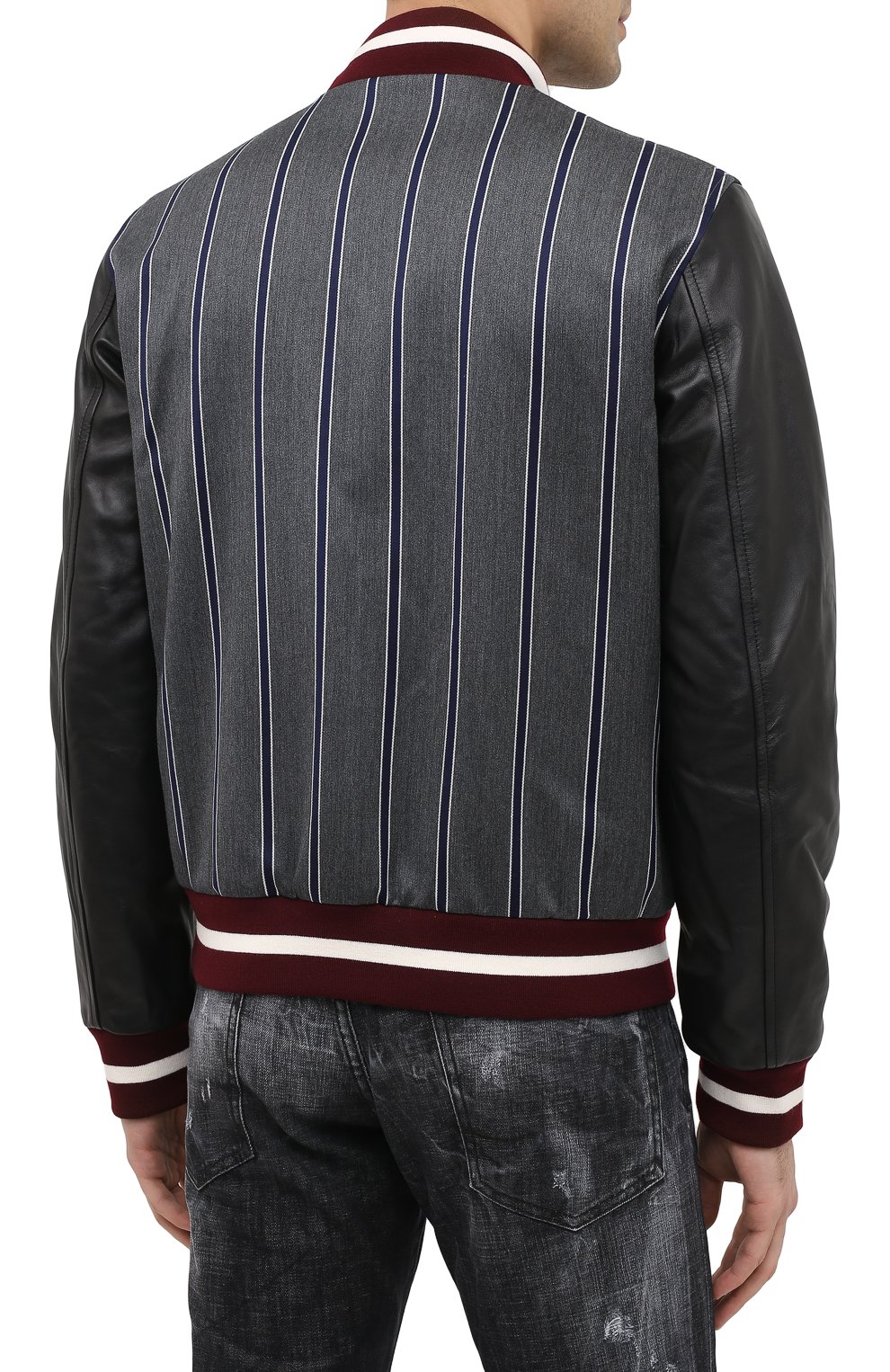 Бомбер из шерсти и хлопка DSQUARED2 серого цвета по цене 141500 руб., арт. S74AM1069/S52988, фото 5 Бомбер из шерсти и хлопка DSQUARED2, арт. S74AM1069/S52988, фото 5