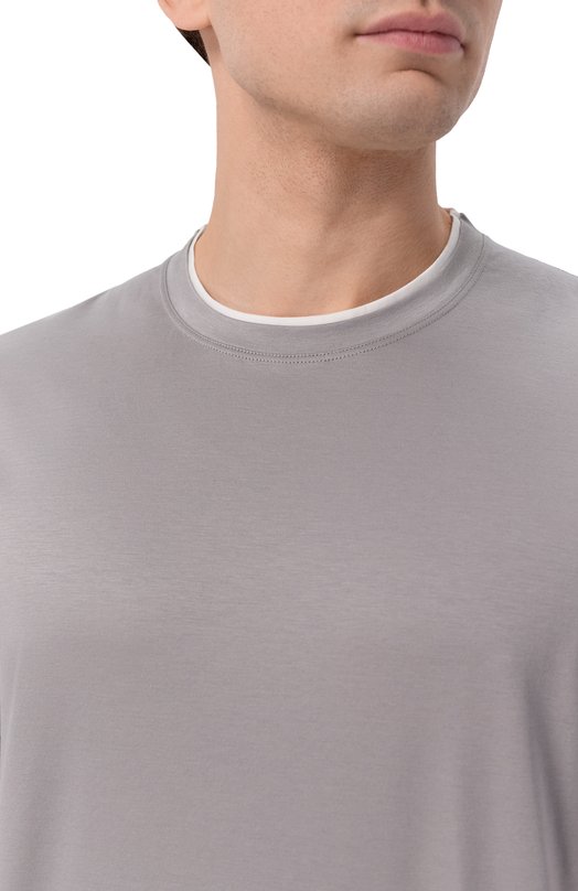 Хлопковая футболка Kiton UMK0970 Серый  UMK0970 Фото 5