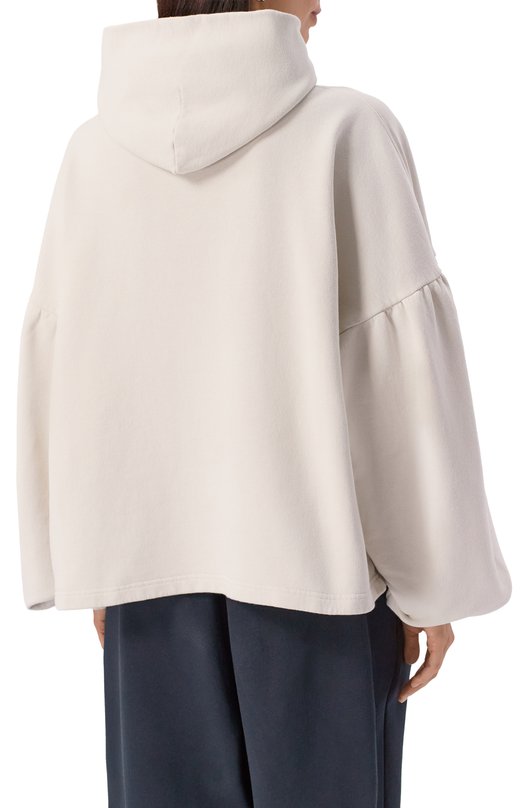 Хлопковое худи Balenciaga 818433/TSV03 Кремовый  818433/TSV03 Фото 4