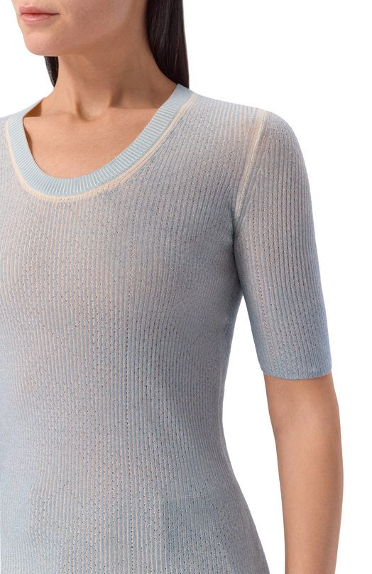 Пуловер из шерсти и вискозы Chloé CH26SMP25510 Голубой  CH26SMP25510 Фото 5