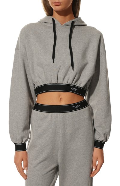 Хлопковое худи PRADA, арт. 134648-10FI-F0031-221, фото 3