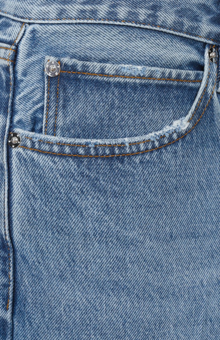 Женские джинсы the lax FRAME DENIM голубого цвета, арт. 3003RF210 | Фото 6 (Длина (брюки, джинсы): Стандартные; Автоматизация ТО: Проставлено; Автоматизация состава: Проставлено; Материал внешний: Хлопок, Деним; Детали: Делаве, Бахрома; Кросс-КТ: Деним; Силуэт Ж (брюки и джинсы): Расклешенные; Стили: Кэжуэл)