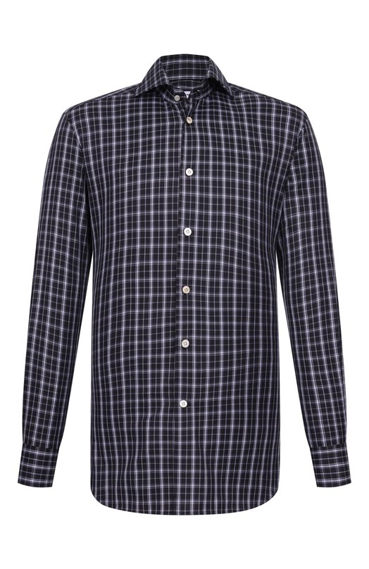 Хлопковая рубашка Kiton UCCP2H0948136 Чёрный UCCP2H0948136