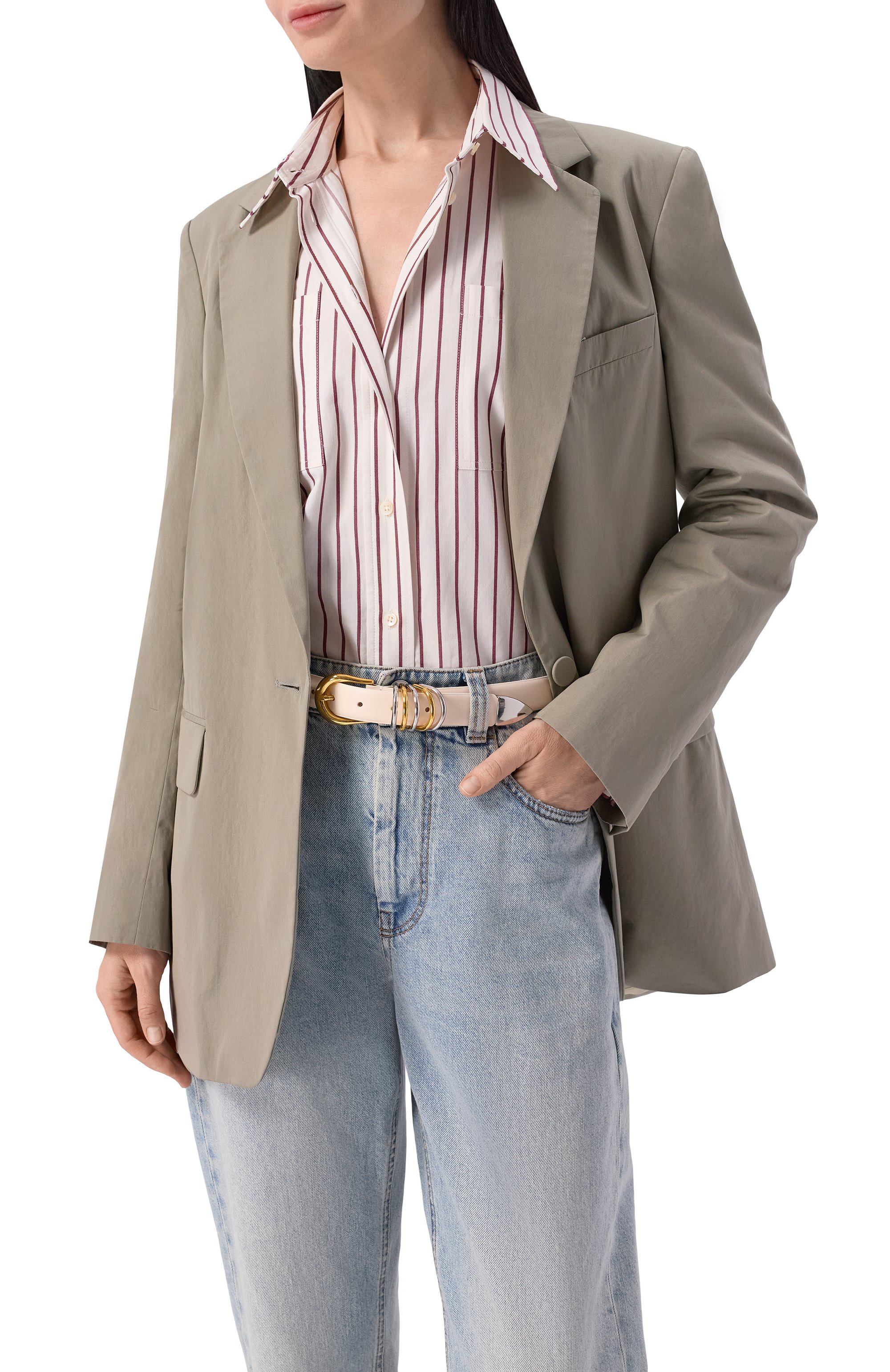 Кожаный ремень DEHANCHE кремового цвета по цене 46500 руб., арт. H0LLY-LEA/LEATHER, фото 2 Кожаный ремень DEHANCHE, арт. H0LLY-LEA/LEATHER, фото 2