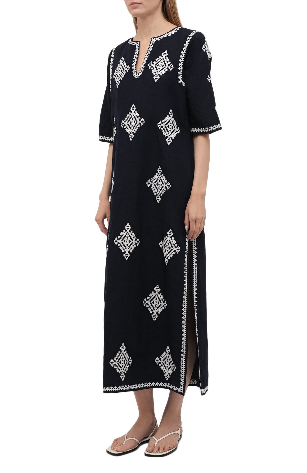 Туника изо льна и вискозы TORY BURCH, арт. 48703, фото 3