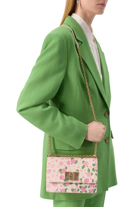 Женская сумка furla 1927 mini FURLA кремового цвета, арт. BAFKACO/BX3863 | Фото 2 (Драгоценные камни: Проставлено; Размер: mini; Материал сплава: Проставлено; Материал: Натуральная кожа; Ремень/цепочка: На ремешке)