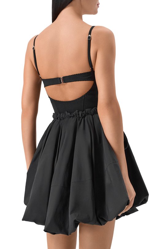 Комбинированное платье The Attico 260WCA00460/PLL011AA Чёрный  260WCA00460/PLL011AA Фото 4