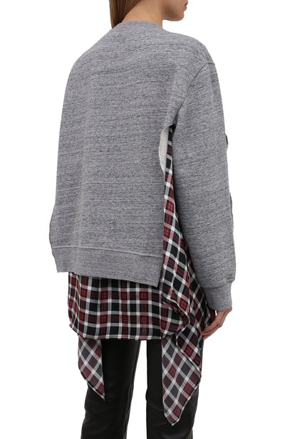 Хлопковый свитшот DSQUARED2 серого цвета по цене 56900 руб., арт. S75GU0383/S25477, фото 4 Хлопковый свитшот DSQUARED2, арт. S75GU0383/S25477, фото 4