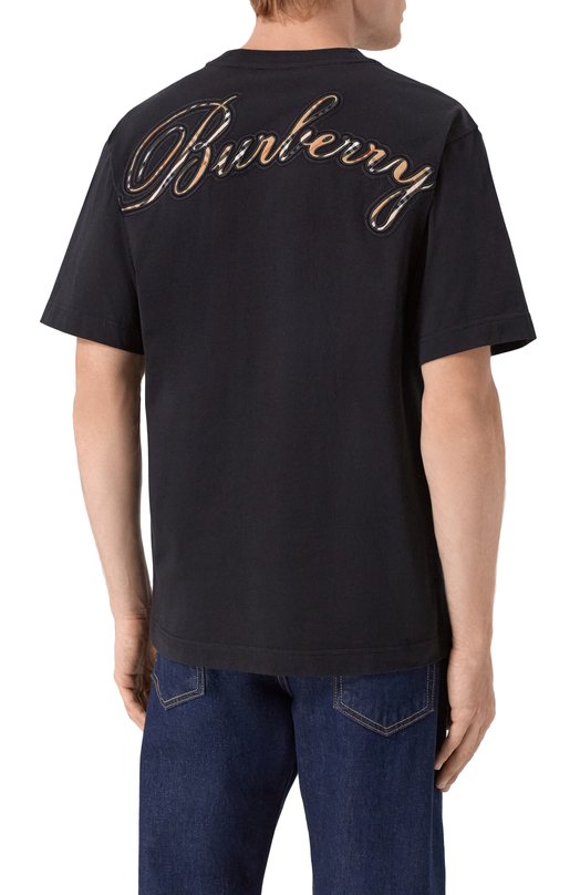 Хлопковая футболка Burberry 8119183 Чёрный  8119183 Фото 4