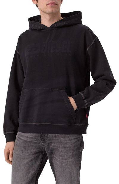 Хлопковое худи DIESEL, арт. A16429/0LJBT, фото 3
