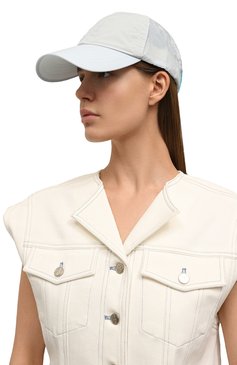 Женская бейсболка ACNE STUDIOS светло-голубого цвета, арт. FN-UX-HATS000193 | Фото 2 (Нос: Не проставлено; Материал сплава: Проставлено; Материал: Синтетический материал, Текстиль)