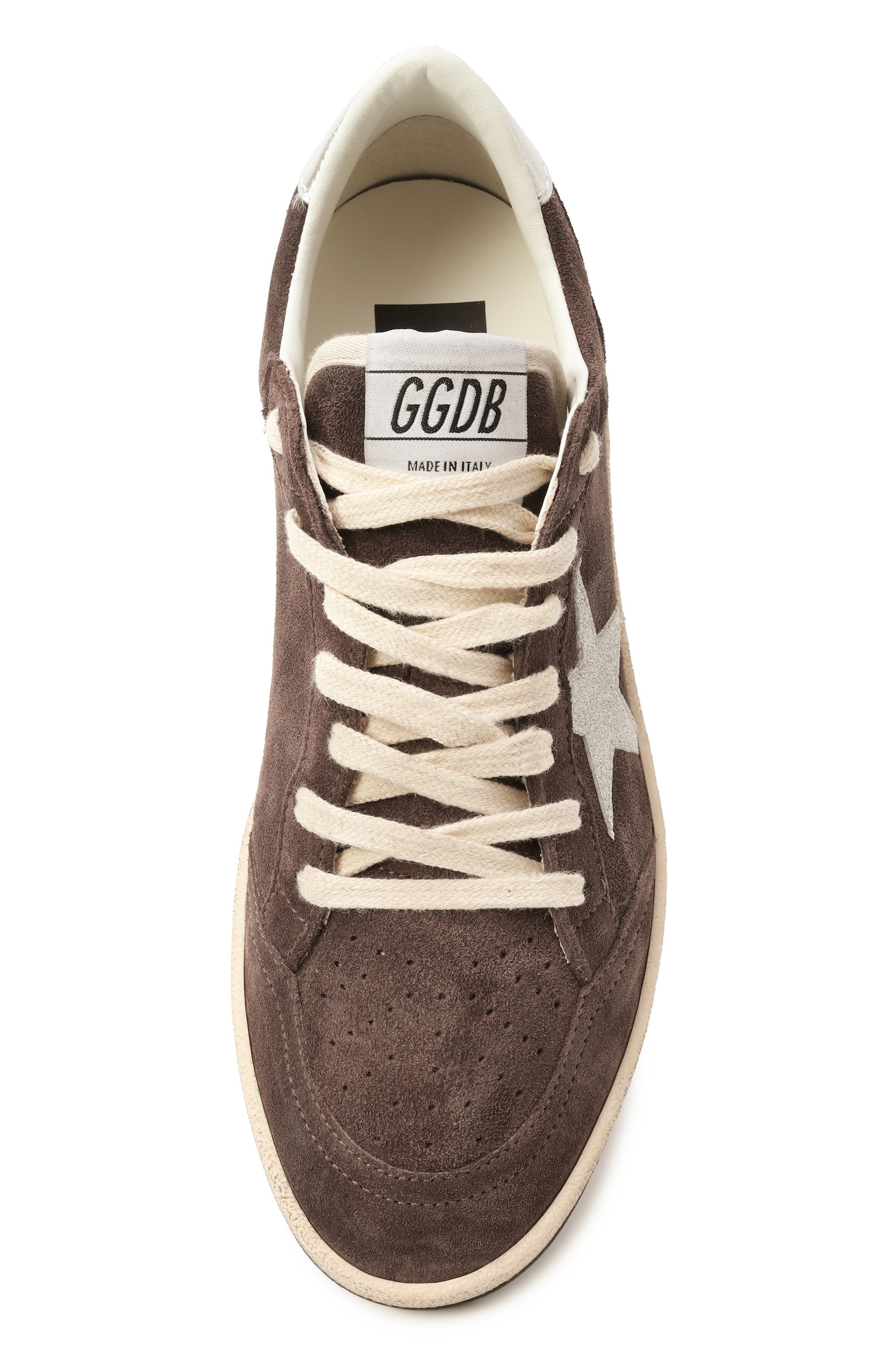 Замшевые кеды ball star GOLDEN GOOSE DELUXE BRAND коричневого цвета по цене 64650 руб., арт. GWF00117.F006854, фото 6 Замшевые кеды ball star GOLDEN GOOSE DELUXE BRAND, арт. GWF00117.F006854, фото 6