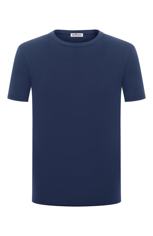 Хлопковая футболка Kiton UNWM008K0275H03 Синий UNWM008K0275H03