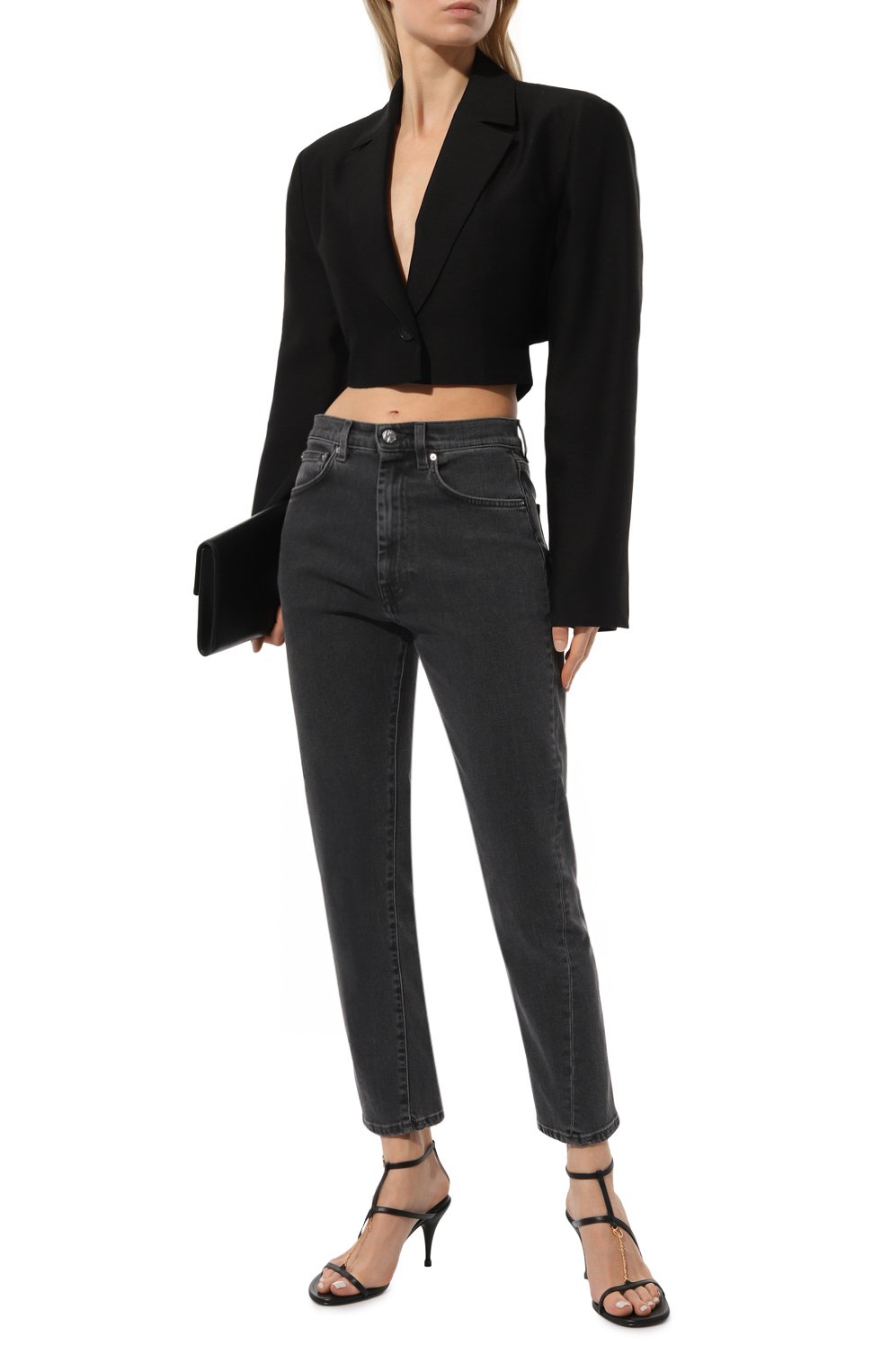 Джинсы TOTEME темно-серого цвета по цене 38650 руб., арт. 222-232-743, фото 2 Джинсы TOTEME, арт. 222-232-743, фото 2