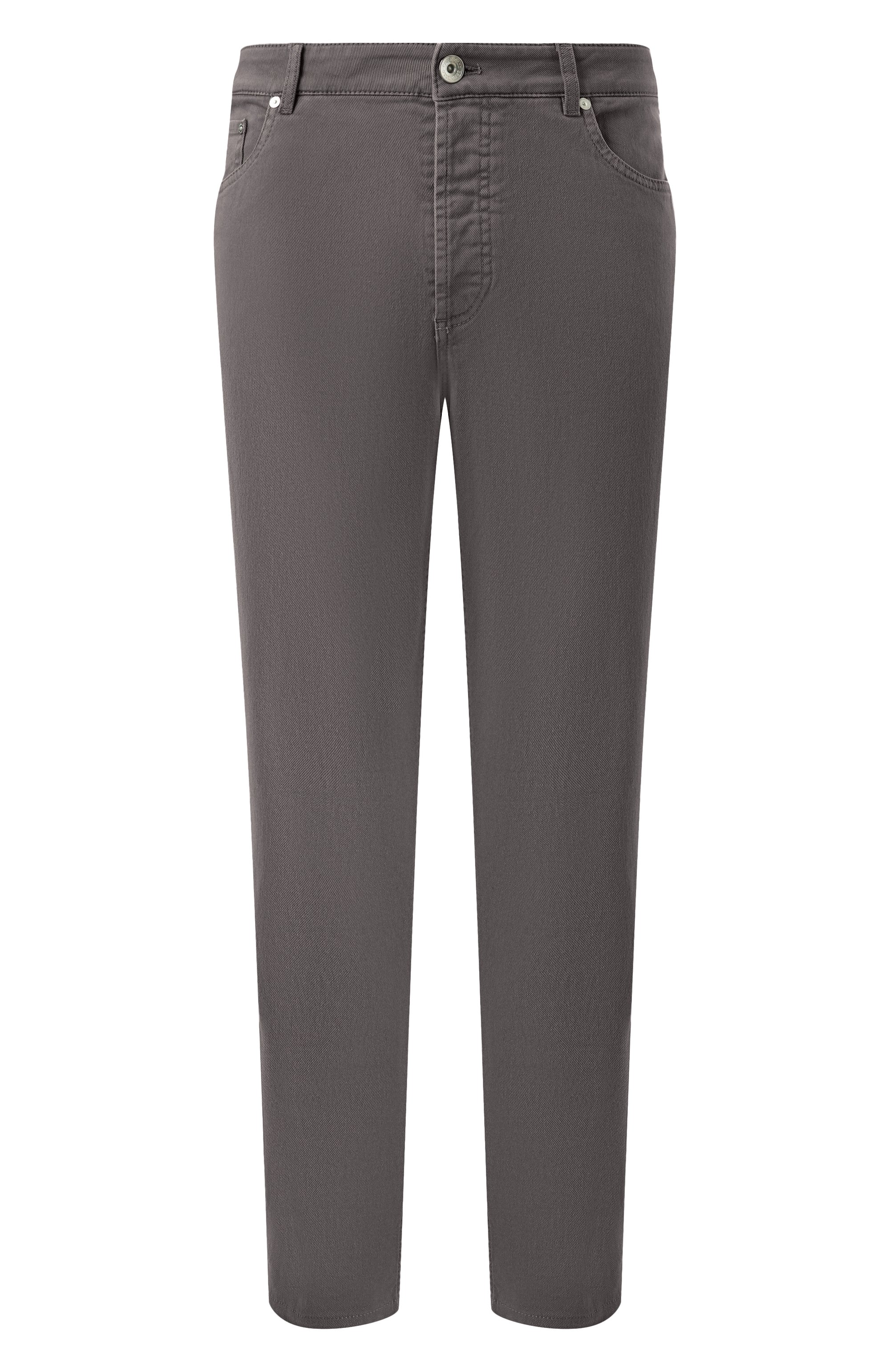 Джинсы traditional fit BRUNELLO CUCINELLI серого цвета по цене 88800 руб., арт. M277PD3210, фото 1 Джинсы traditional fit BRUNELLO CUCINELLI, арт. M277PD3210, фото 1