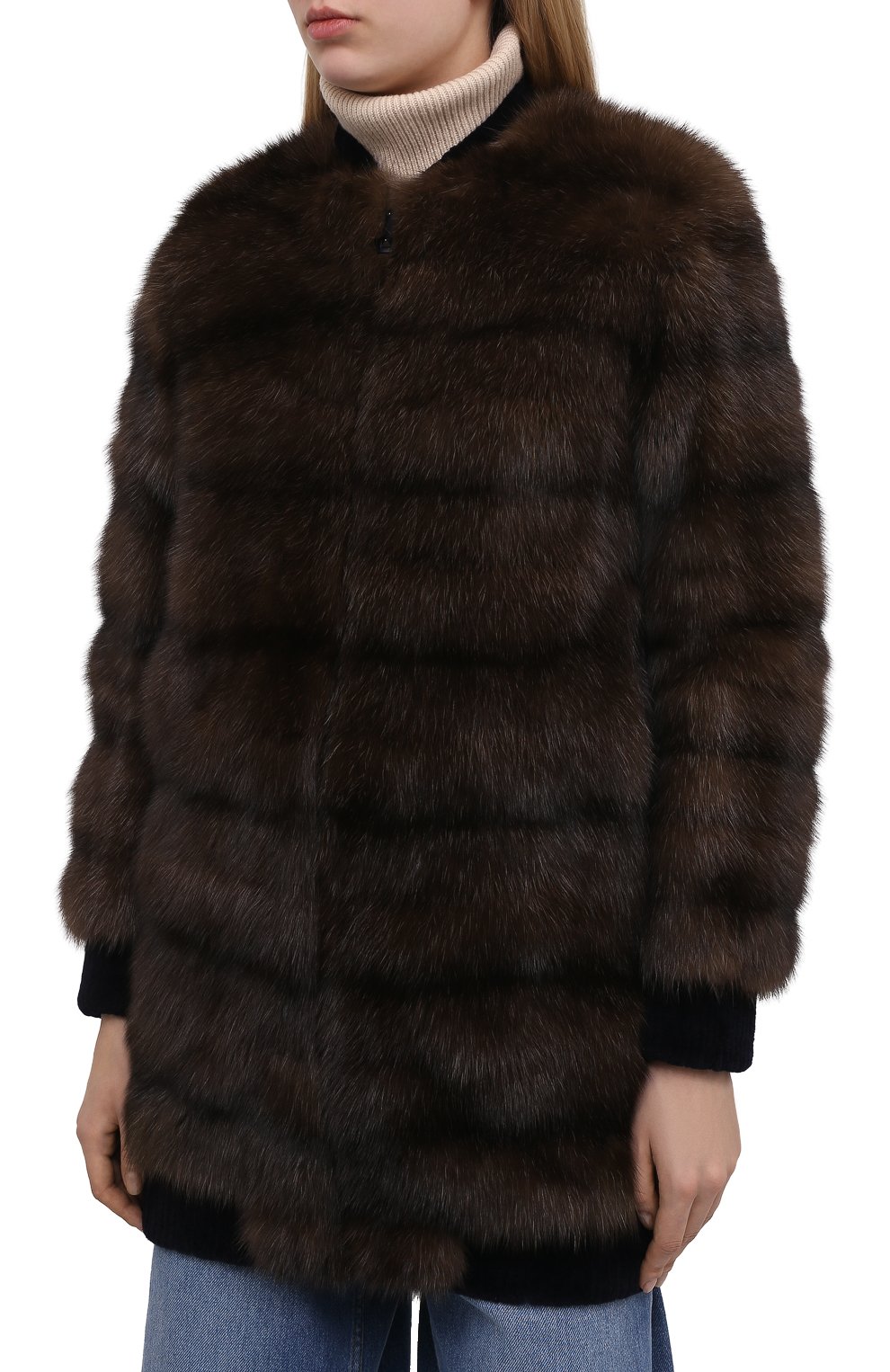 Шуба из меха соболя VALENTINO коричневого цвета по цене 9510000 руб., арт. UF3FBA303AF, фото 3 Шуба из меха соболя VALENTINO, арт. UF3FBA303AF, фото 3