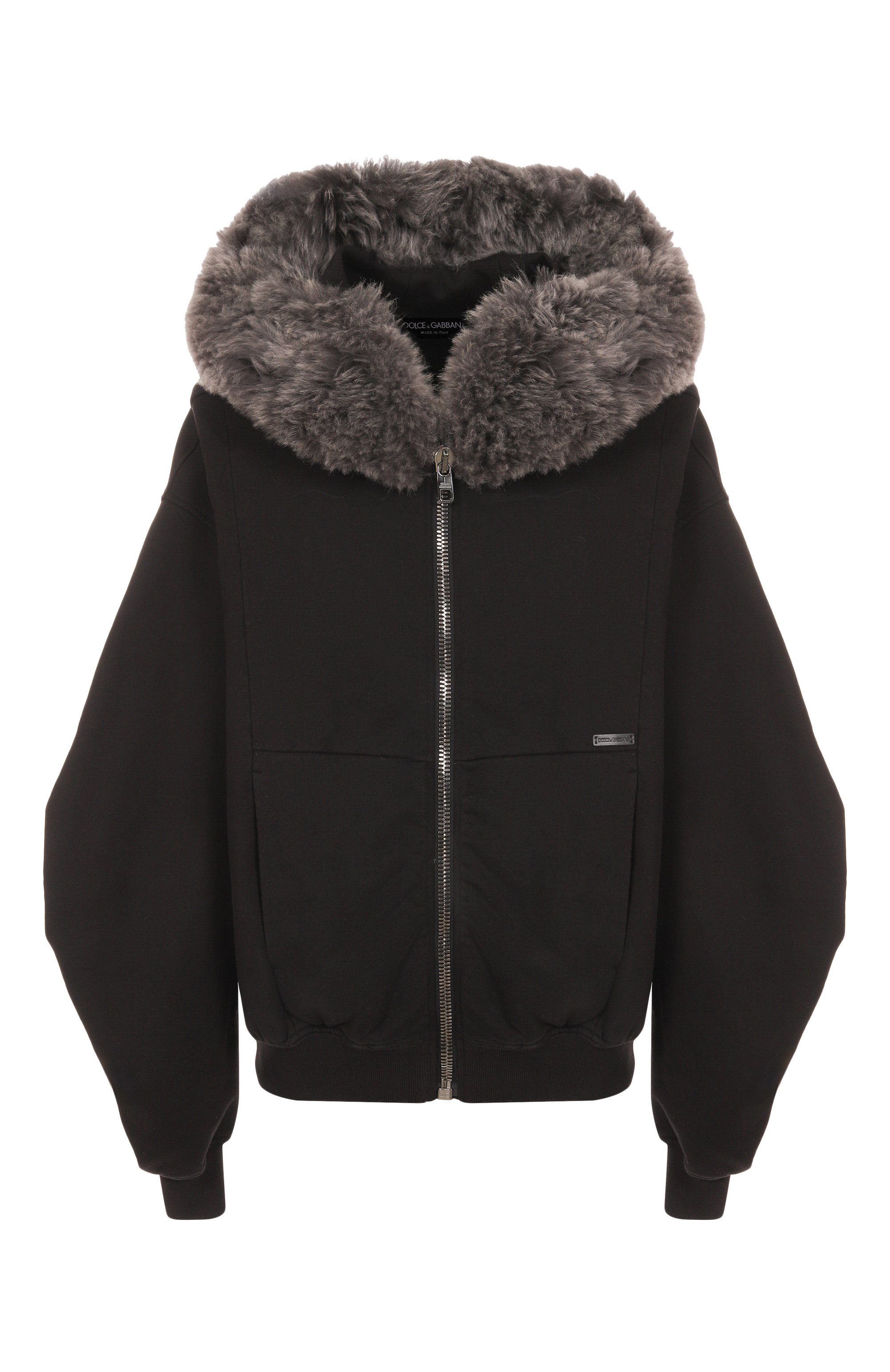 Хлопковый бомбер DOLCE & GABBANA черного цвета по цене 554000 руб., арт. G9BV0Z/G7PLD, фото 1 Хлопковый бомбер DOLCE & GABBANA, арт. G9BV0Z/G7PLD, фото 1