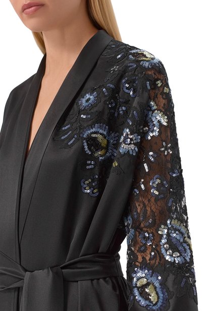 Шелковый халат CARINE GILSON, арт. SO0160PE, фото 4