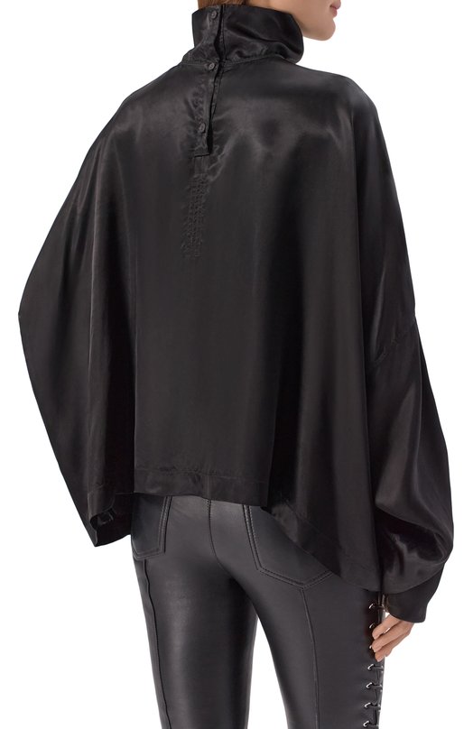 Атласная блузка Rick Owens RP01F6216/N Чёрный  RP01F6216/N Фото 4