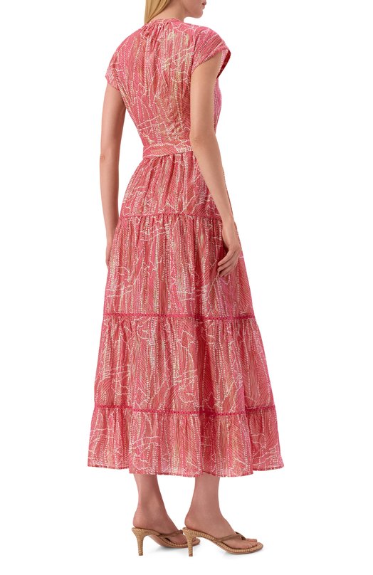 Хлопковое платье Poupette St Barth WK2R26LCXAKP Розовый  WK2R26LCXAKP Фото 3