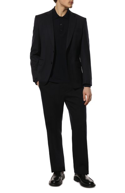 Шерстяной пиджак BOSS темно-синего цвета по цене 72950 руб., арт. 50469171, фото 2 Шерстяной пиджак BOSS, арт. 50469171, фото 2