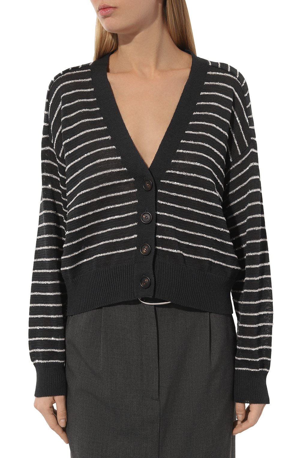 Хлопковый кардиган BRUNELLO CUCINELLI, арт. M7876B1330, фото 3