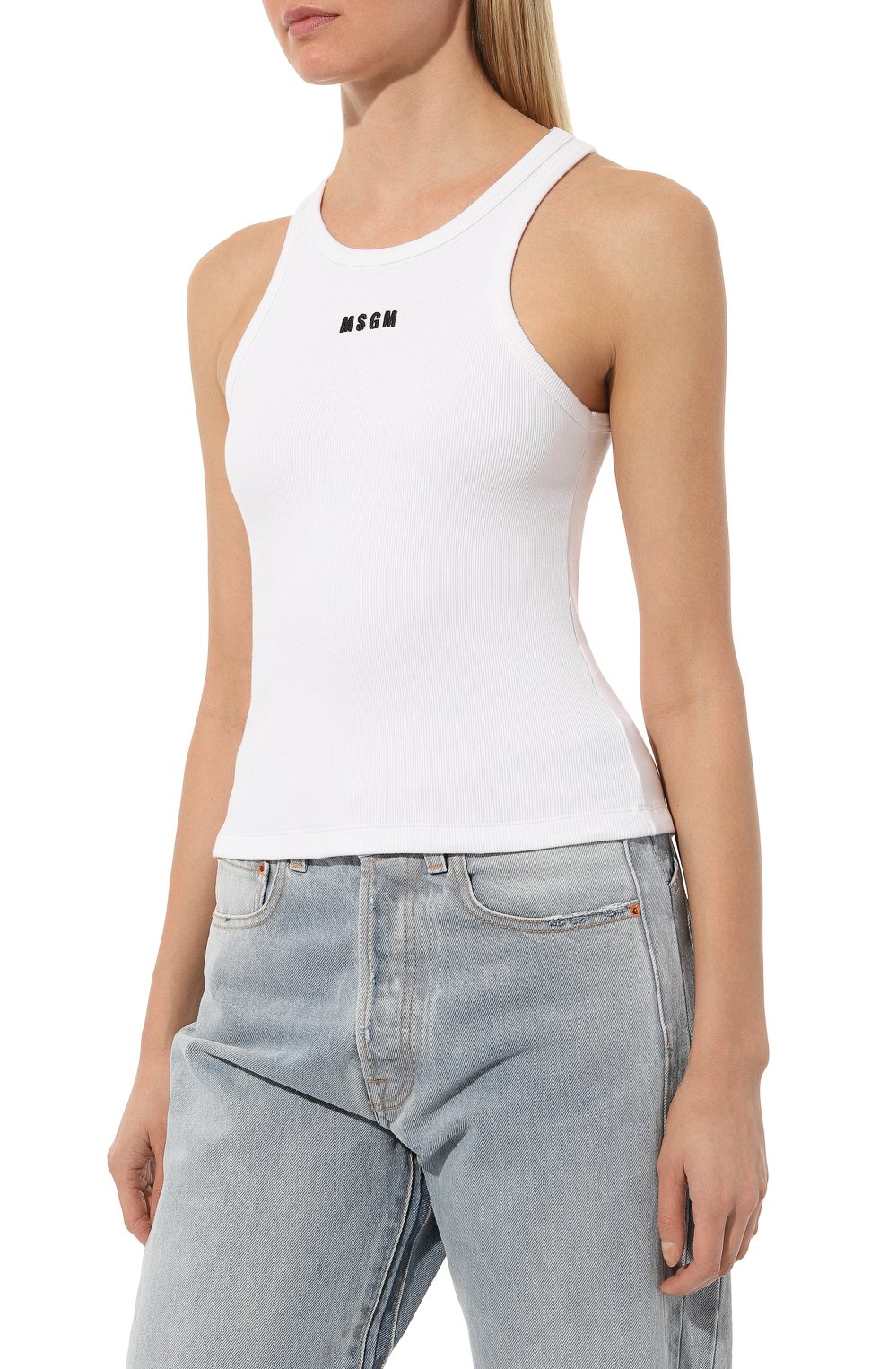 Хлопковая майка MSGM, арт. 3441MDT68 237120, фото 3