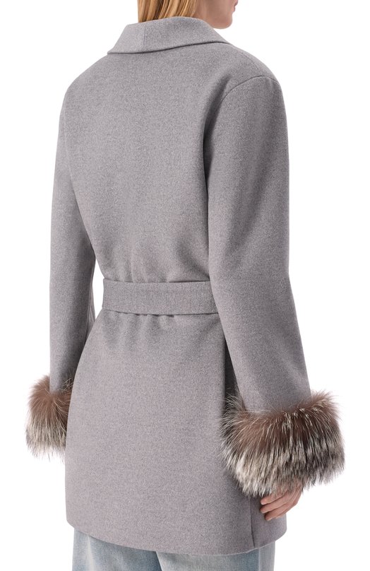 Пальто из шерсти и кашемира Seven Lab ПАСОИЧСЕР Серый  ПАСОИЧСЕР Фото 4