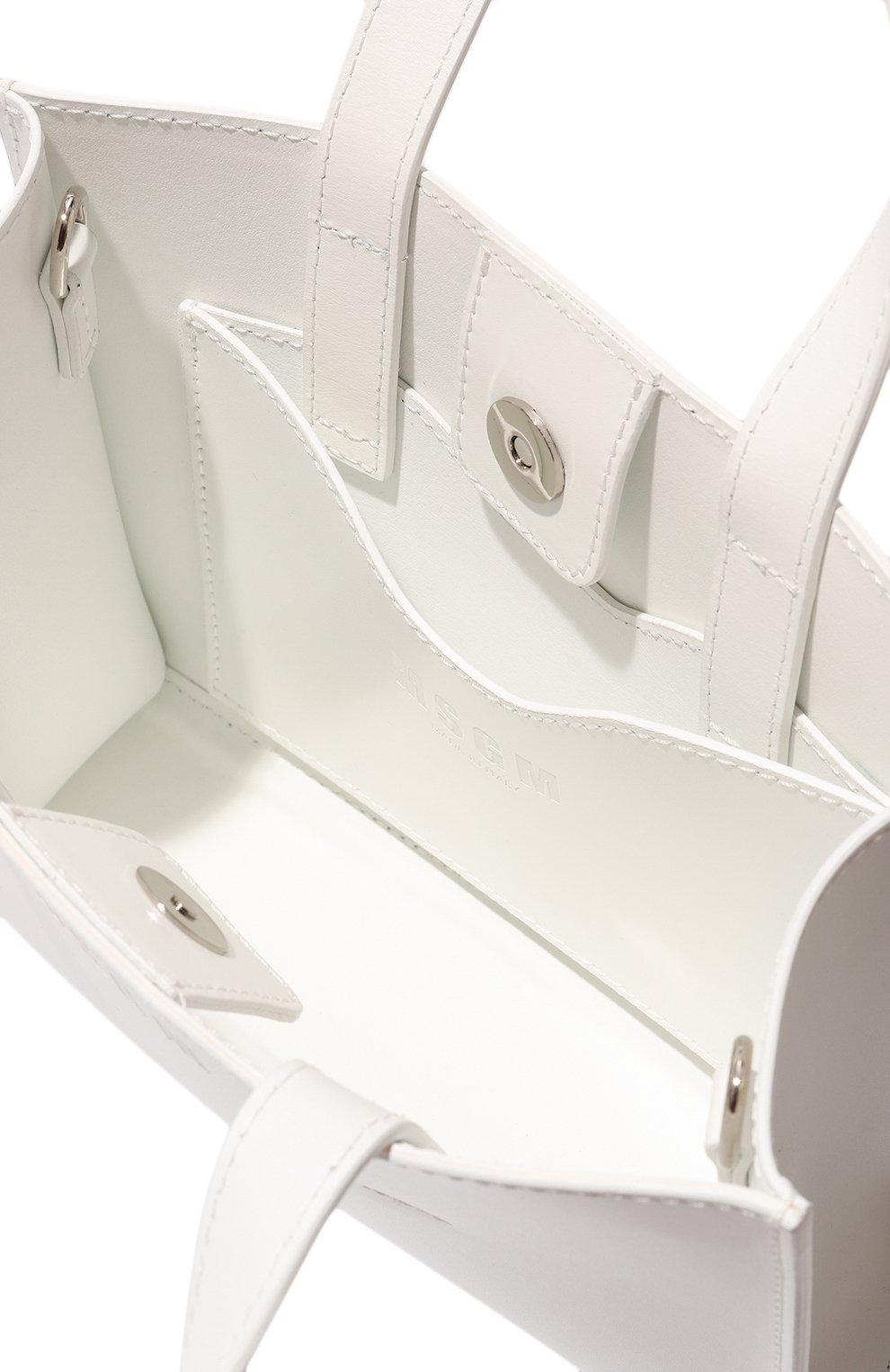 Сумка-тоут embossed MSGM белого цвета по цене 37900 руб., арт. 3441MDZ72 822, фото 5 Сумка-тоут embossed MSGM, арт. 3441MDZ72 822, фото 5