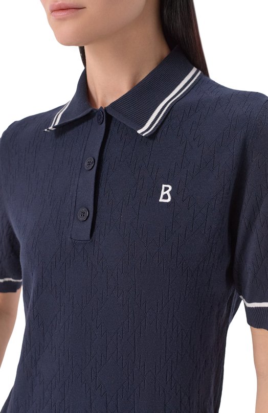 Поло из вискозы Bogner 82949522 Синий  82949522 Фото 5