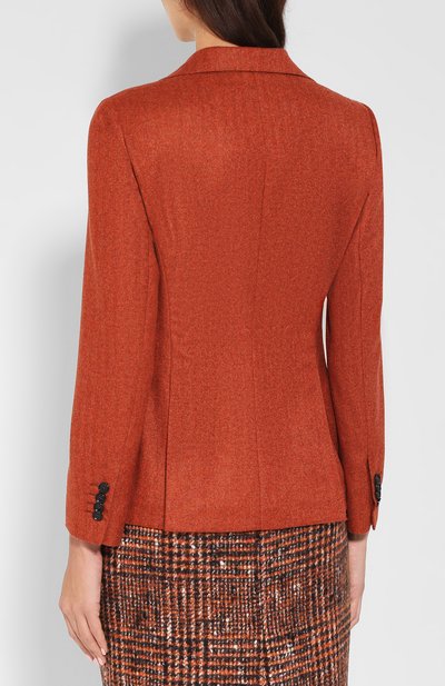Кашемировый жакет KITON оранжевого цвета по цене 372500 руб., арт. D23501K04S33, фото 4 Кашемировый жакет KITON, арт. D23501K04S33, фото 4
