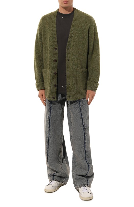 Кожаные кеды Stripeless Hidnander Белый, фото 2