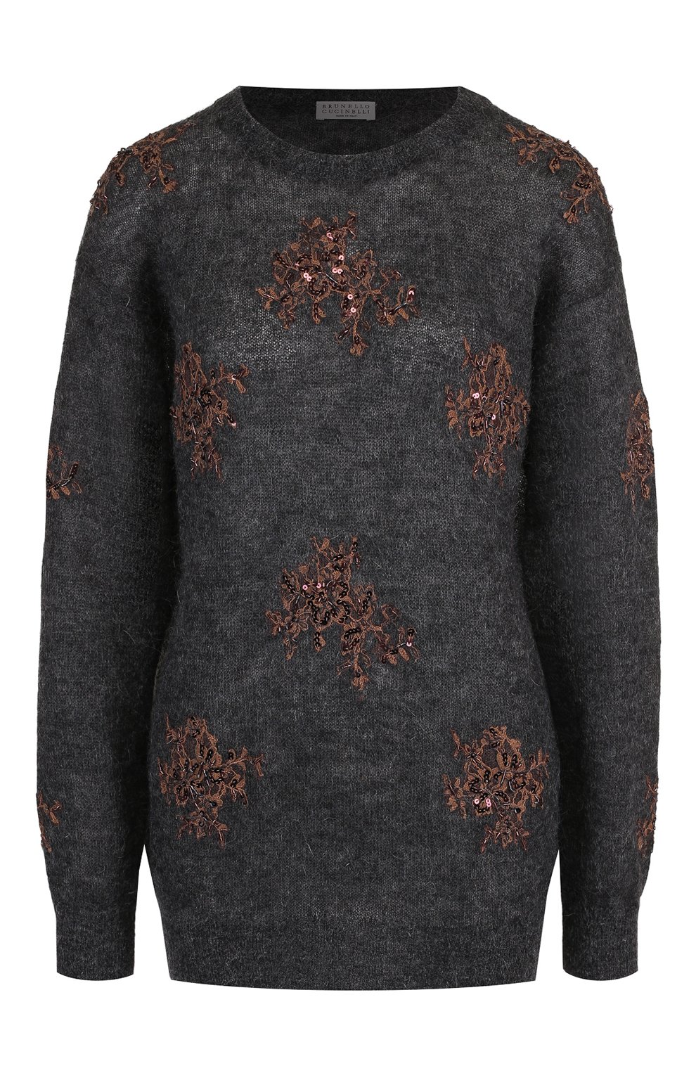 Вязаный пуловер с декоративной отделкой BRUNELLO CUCINELLI, арт. M1V769600, фото 1