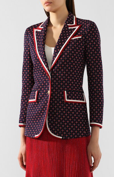 Хлопковый жакет GUCCI разноцветного цвета по цене 168500 руб., арт. 577385/ZAB7A, фото 3 Хлопковый жакет GUCCI, арт. 577385/ZAB7A, фото 3