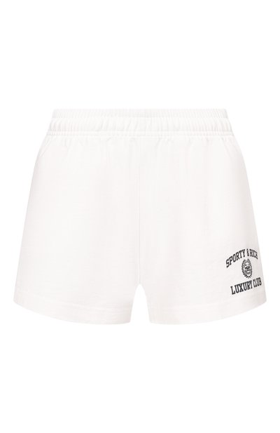 Женские хлопковые шорты SPORTY AND RICH, арт. SH0377842WH01/S&amp;R LUXURY CLUB DISC0 SH0RT