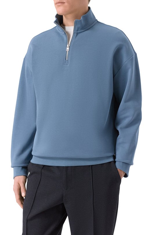 Хлопковый анорак HUGO 50525881 Голубой  50525881 Фото 3