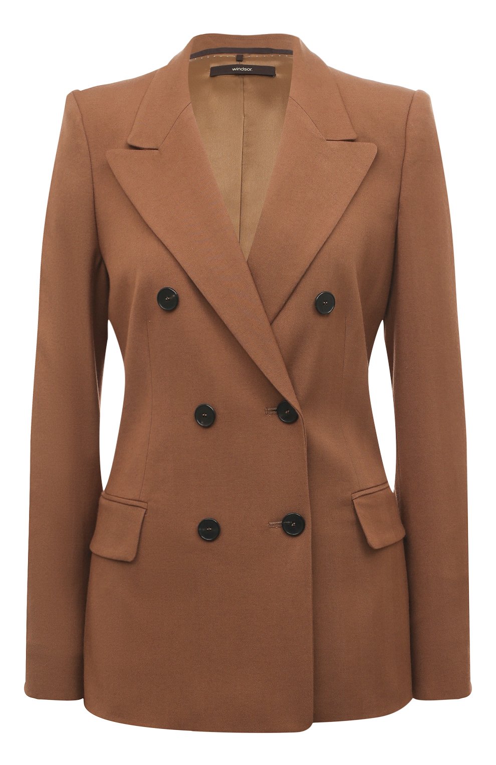 Жакет из вискозы и шерсти WINDSOR коричневого цвета по цене 75500 руб., арт. 52 DS807/10014126, фото 1 Жакет из вискозы и шерсти WINDSOR, арт. 52 DS807/10014126, фото 1