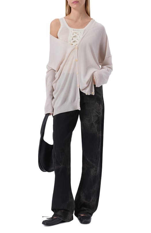 Кардиган из кашемира и шелка Isabel Benenato DK922S26 Бежевый  DK922S26 Фото 2