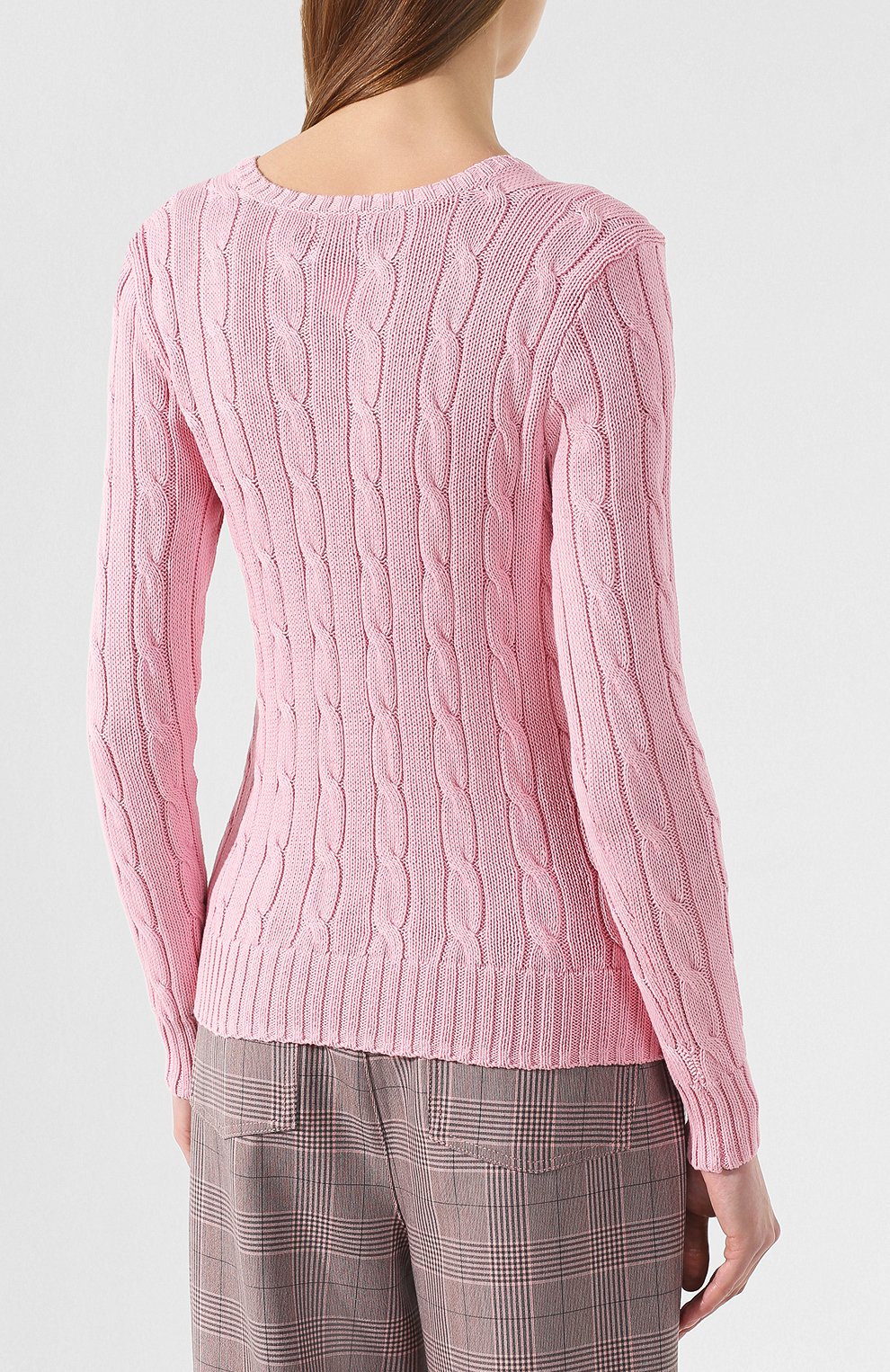 Хлопковый пуловер POLO RALPH LAUREN розового цвета по цене 19650 руб., арт. 211580008/0S191C09, фото 4 Хлопковый пуловер POLO RALPH LAUREN, арт. 211580008/0S191C09, фото 4