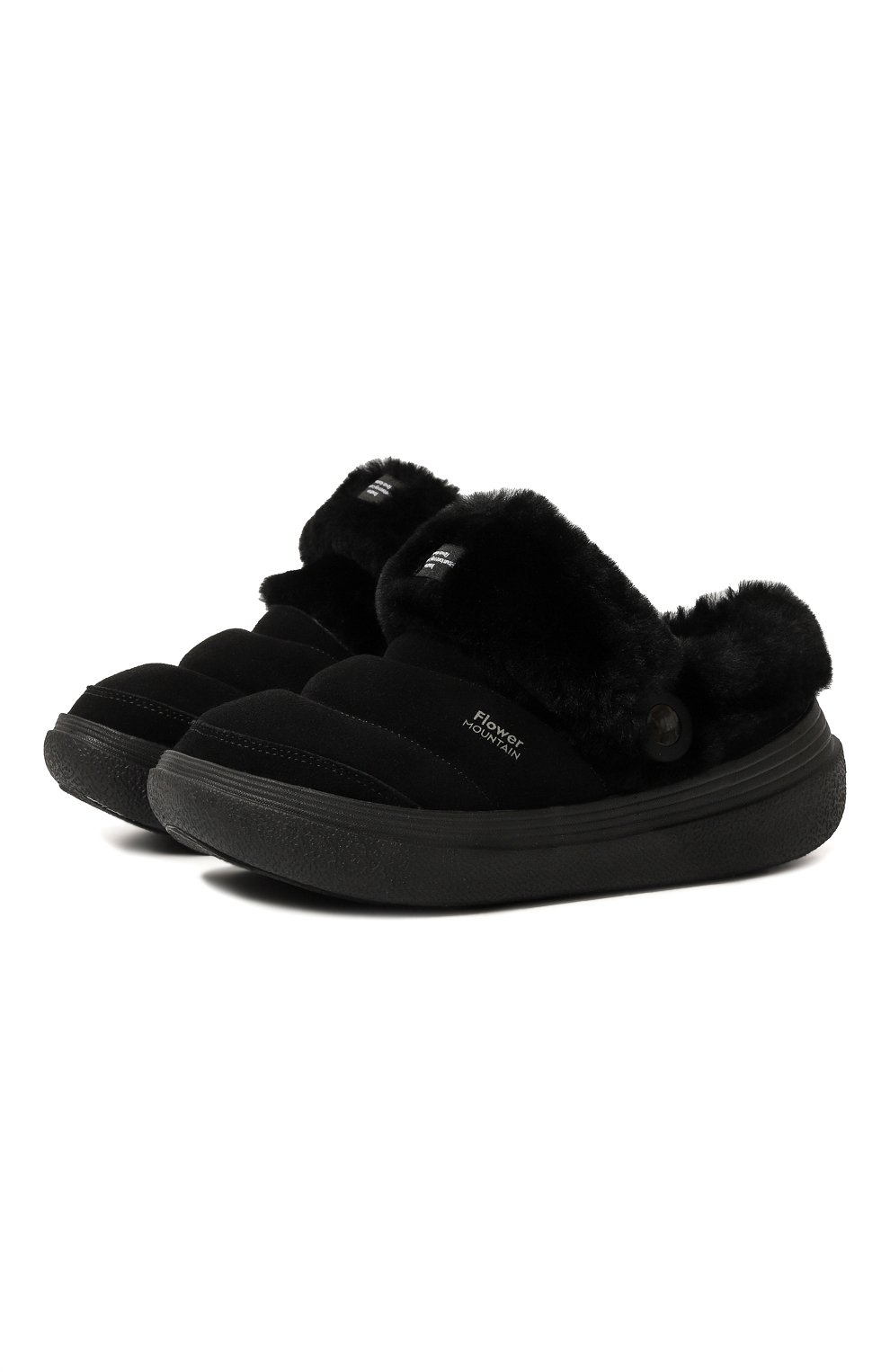 Замшевые сабо fami mid FLOWER MOUNTAIN черного цвета по цене 33450 руб., арт. 001 2018889/01, фото 1 Замшевые сабо fami mid FLOWER MOUNTAIN, арт. 001 2018889/01, фото 1