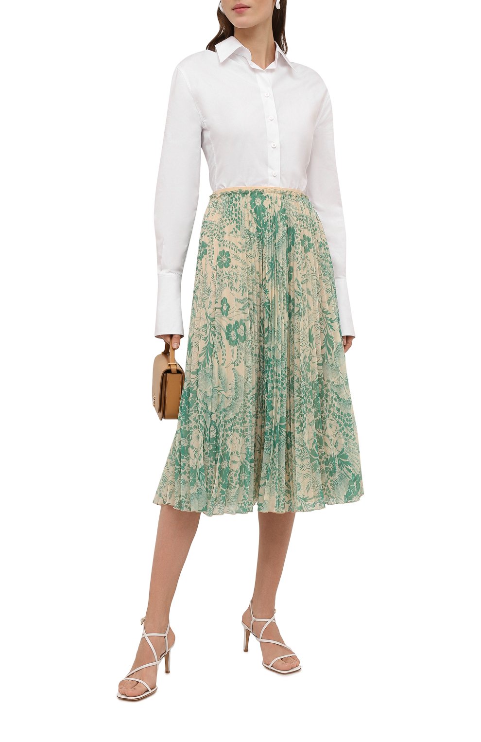 Плиссированная юбка REDVALENTINO зеленого цвета по цене 79700 руб., арт. XR3RAH29/69Y, фото 2 Плиссированная юбка REDVALENTINO, арт. XR3RAH29/69Y, фото 2