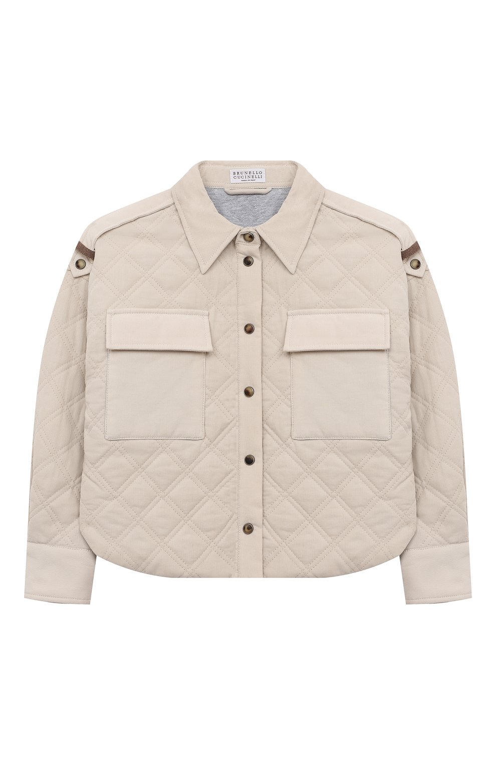 Вельветовая куртка BRUNELLO CUCINELLI кремового цвета по цене 45150 руб., арт. BL636C850A, фото 1 Вельветовая куртка BRUNELLO CUCINELLI, арт. BL636C850A, фото 1