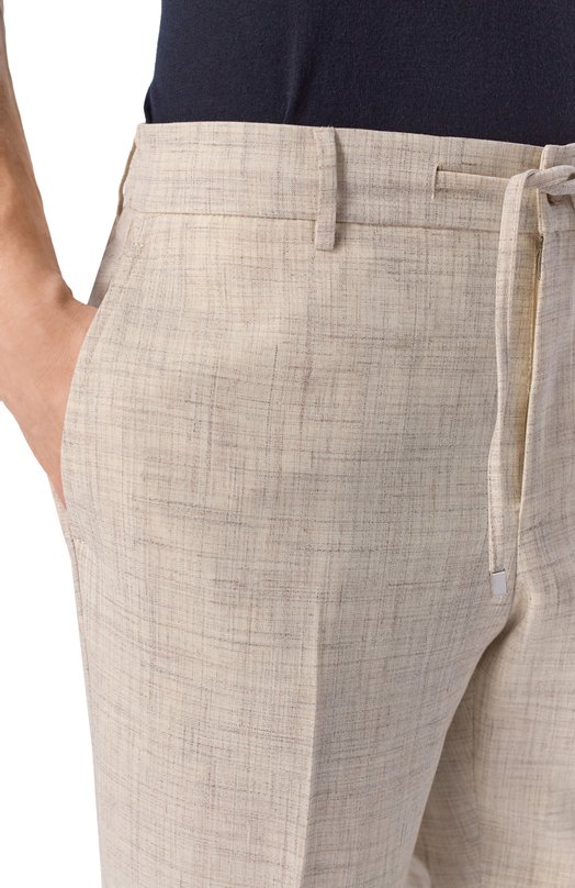 Брюки из шерсти и шелка Andrea Campagna SPIAGGIA20/LP184U Бежевый  SPIAGGIA20/LP184U Фото 5